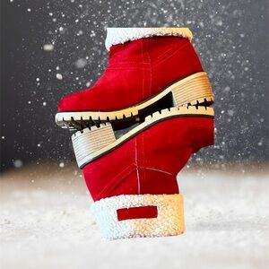 Red suede Sharpa lined Boots